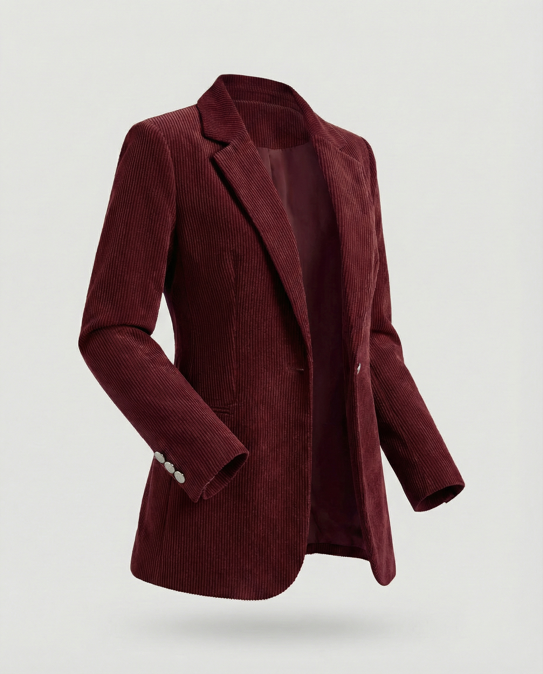 Cord Blazer Women Elegant-https://detail.1688.com/offer/971489957038.html-Calm Wears-Wine Red-S-Calm Wears