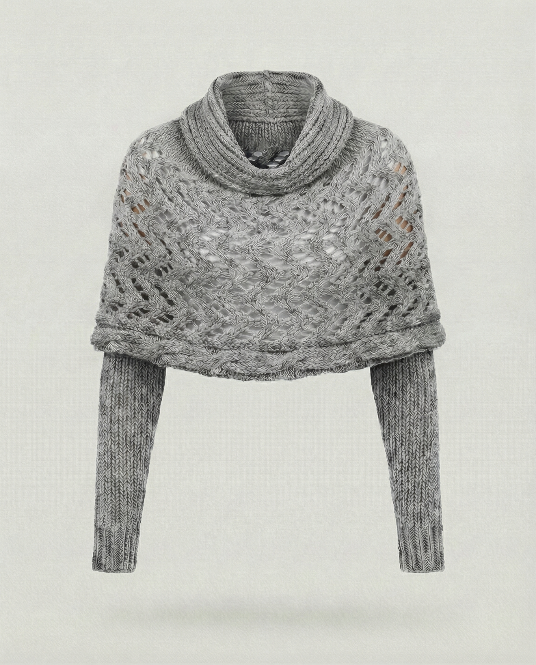 Cozy knitted scarf women-maye mode20241209-Calm Wears-Bright Gray-Calm Wears