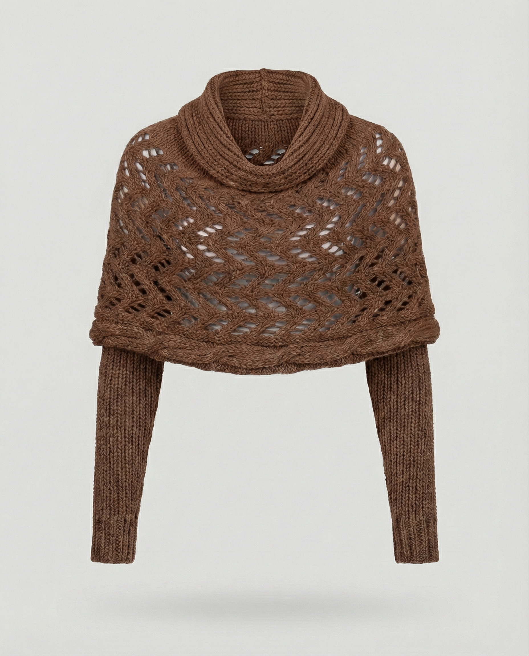 Cozy knitted scarf women-maye mode20241209-Calm Wears-Coffee-Calm Wears