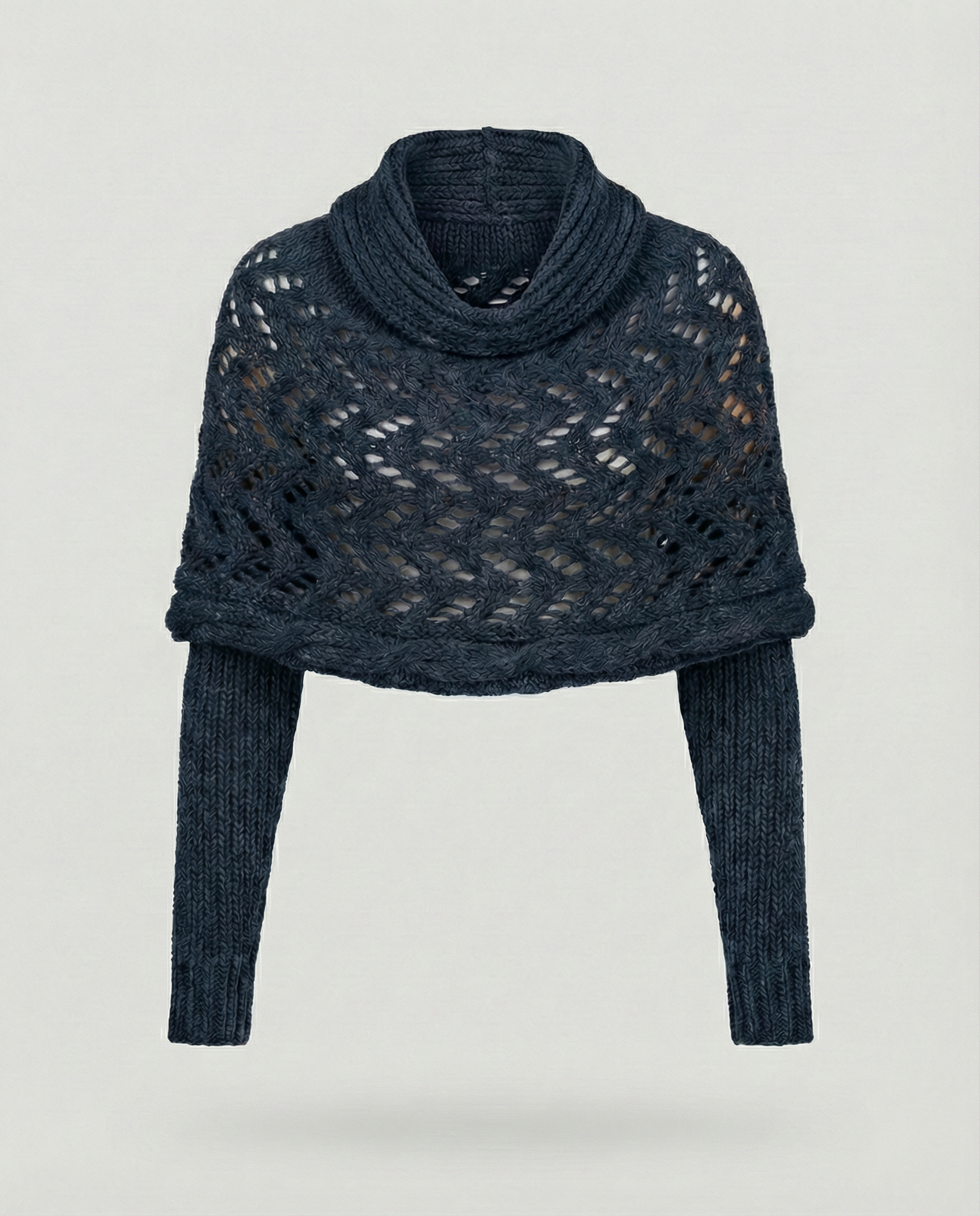 Cozy knitted scarf women-maye mode20241209-Calm Wears-Dark blue-Calm Wears