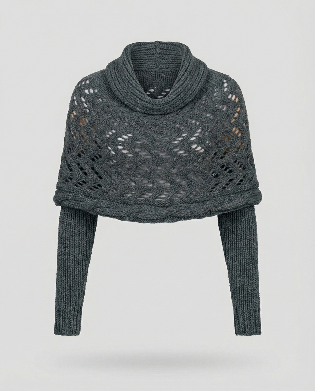 Cozy knitted scarf women-maye mode20241209-Calm Wears-Dark gray-Calm Wears