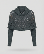 Cozy knitted scarf women-maye mode20241209-Calm Wears-Dark gray-Calm Wears
