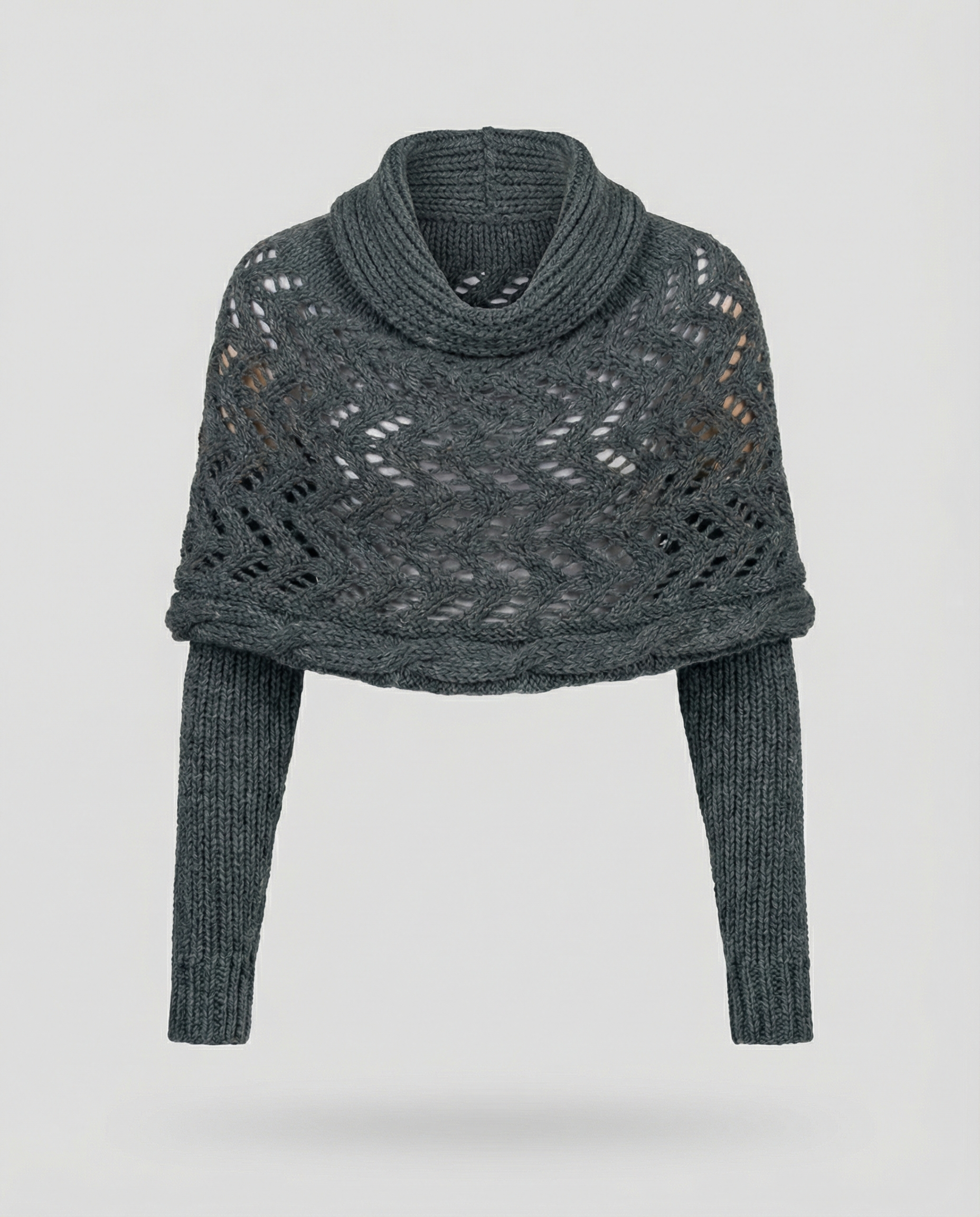 Cozy knitted scarf women-maye mode20241209-Calm Wears-Dark gray-Calm Wears