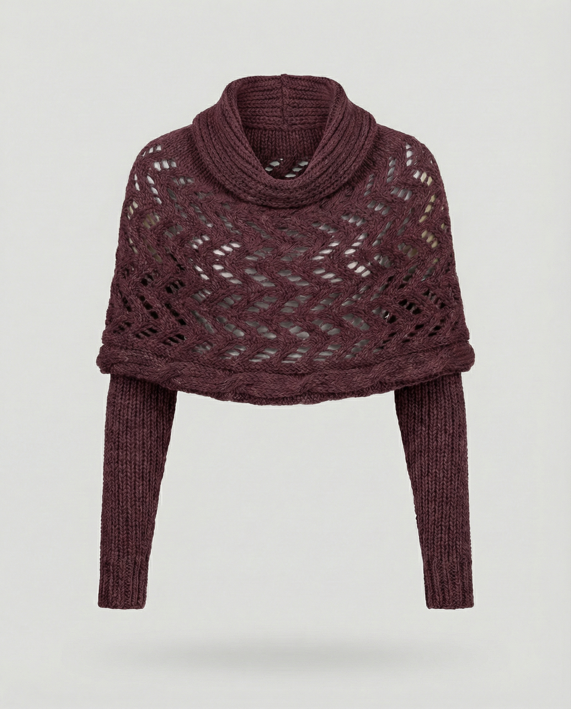 Cozy knitted scarf women-maye mode20241209-Calm Wears-Dark Red-Calm Wears