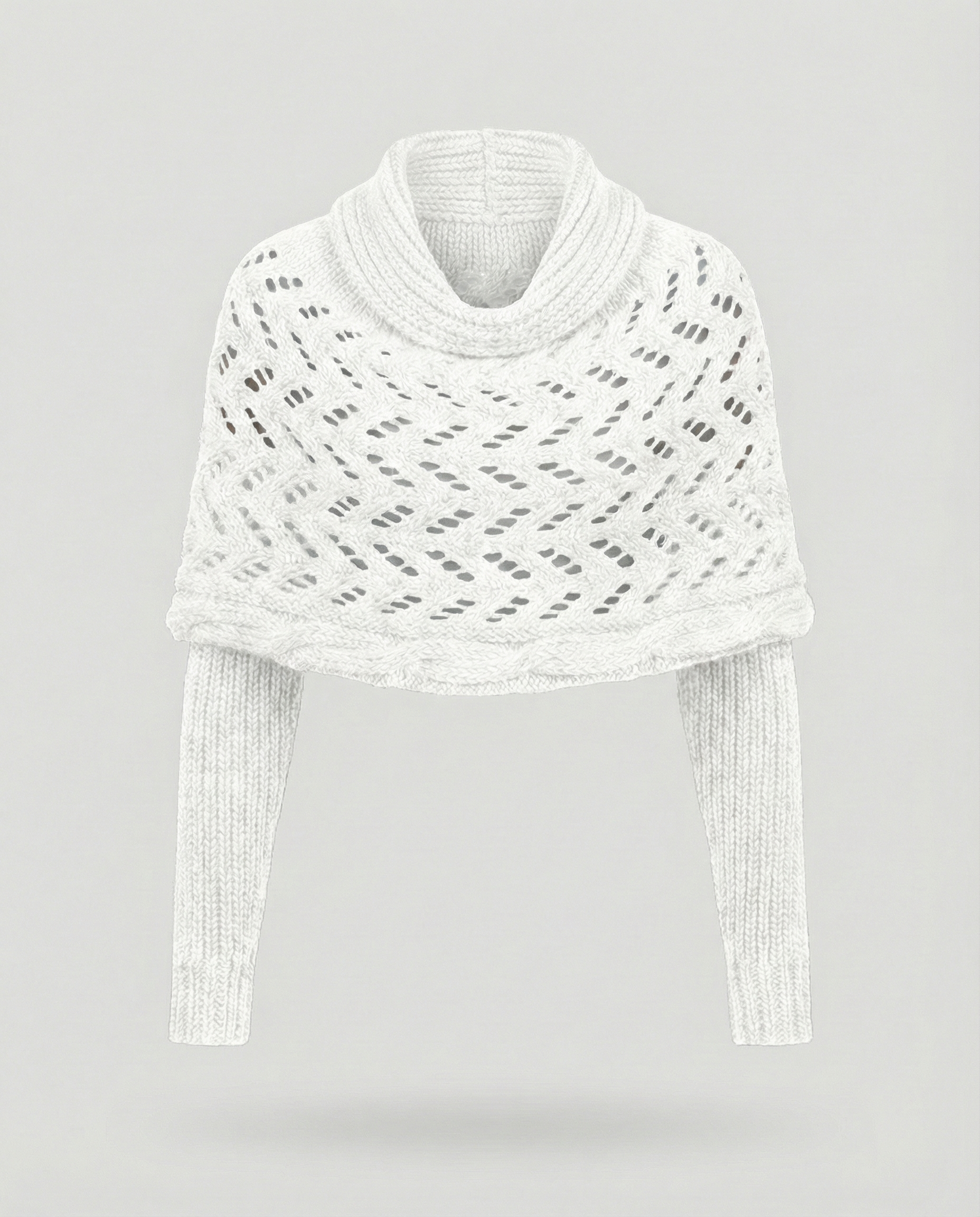 Cozy knitted scarf women-maye mode20241209-Calm Wears-White-Calm Wears