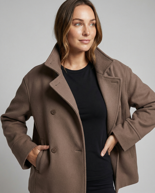 Cropped Jacket Women Modern-https://detail.1688.com/offer/968866351923.html-Calm Wears-Brown-S-Calm Wears