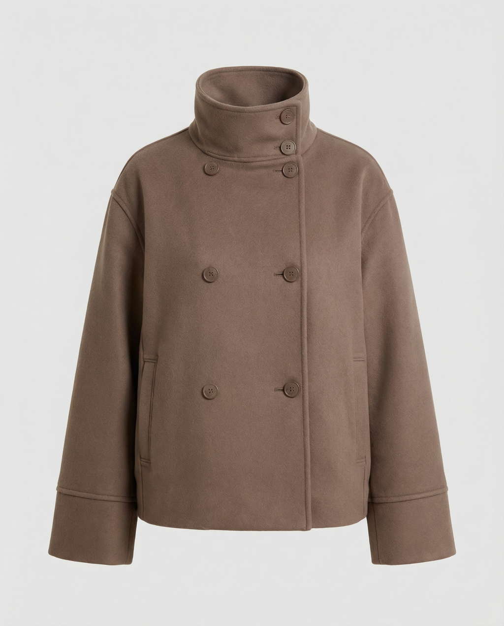 Cropped Jacket Women Modern-https://detail.1688.com/offer/968866351923.html-Calm Wears-Brown-S-Calm Wears