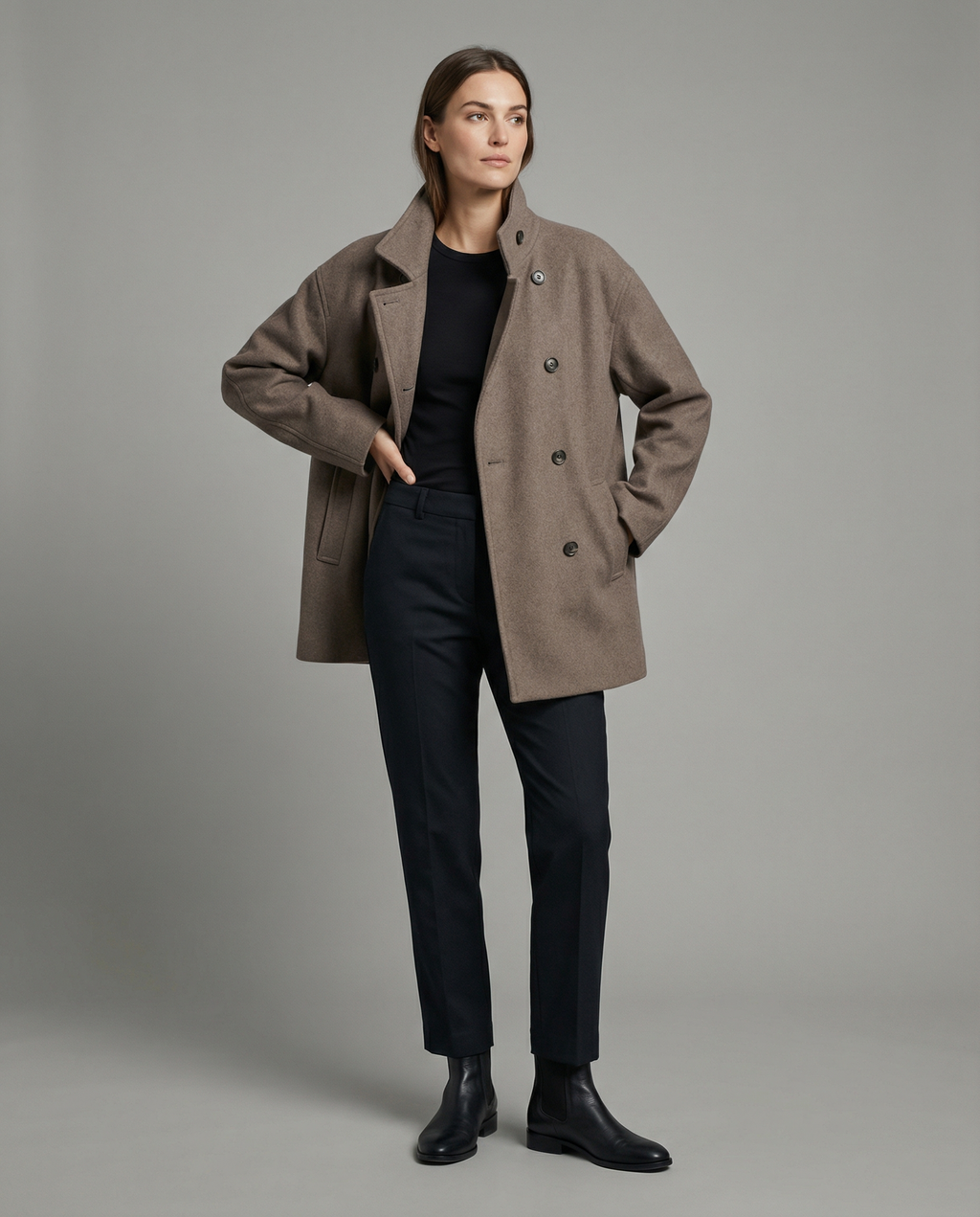 Cropped Jacket Women Modern-https://detail.1688.com/offer/968866351923.html-Calm Wears-Brown-S-Calm Wears