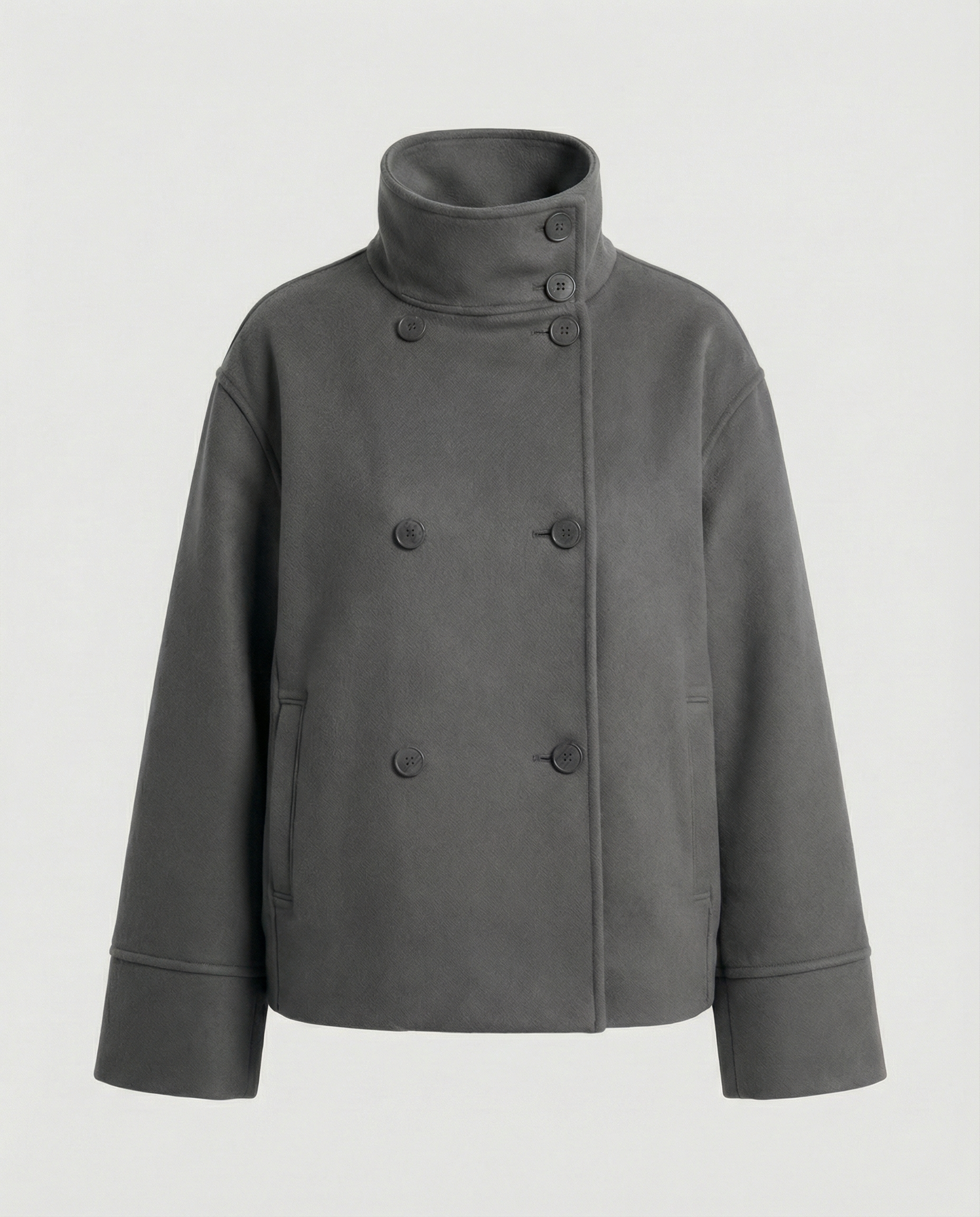 Cropped Jacket Women Modern-https://detail.1688.com/offer/968866351923.html-Calm Wears-Gray-S-Calm Wears
