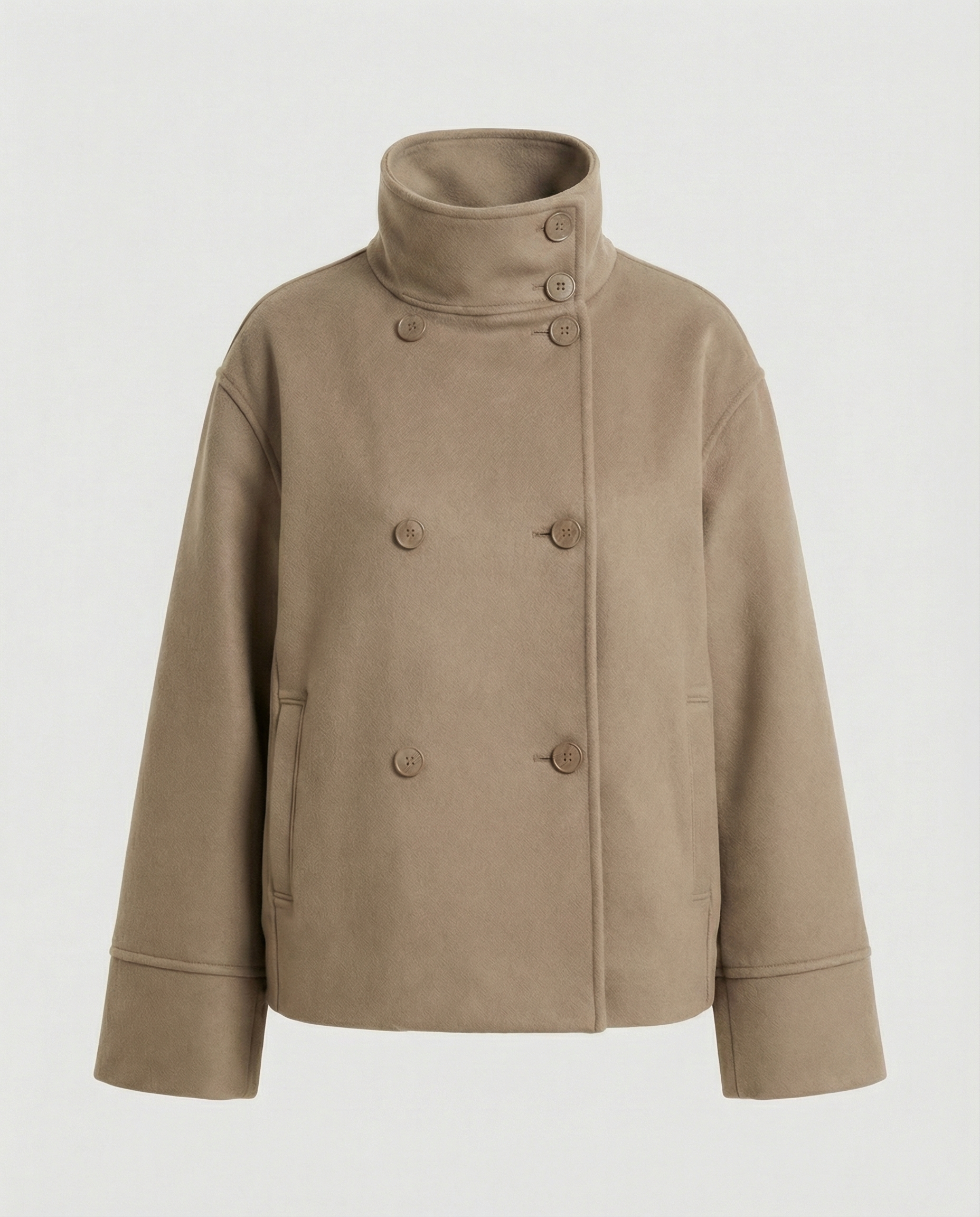 Cropped Jacket Women Modern-https://detail.1688.com/offer/968866351923.html-Calm Wears-Khaki-S-Calm Wears