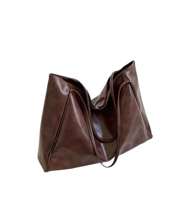 Shoulder Handbag in Trendy Leather-dione couture20260421-Calm Wears-Cafe-Calm Wears