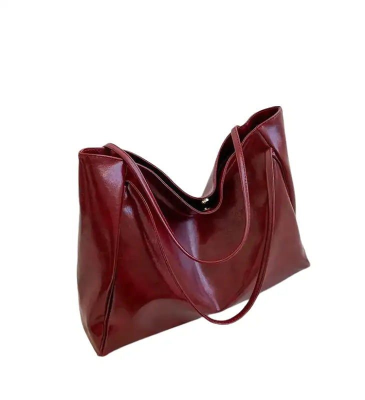 Shoulder Handbag in Trendy Leather-dione couture20260421-Calm Wears-Red-Calm Wears