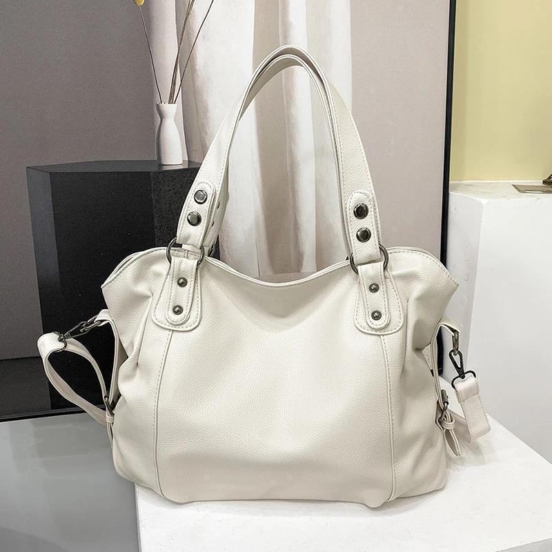 Luxury Leather Women's Shoulder Bag-modehaus-berger20250410-Calm Wears-White-Calm Wears
