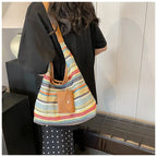 Colorful shoulder bag made of cotton with a practical additional pocket-taschenschmied20260417-Calm Wears-Blue-Calm Wears