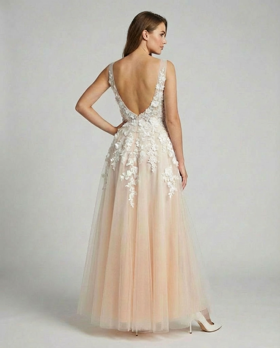 Elegant A-Line Wedding Dress-DXM20250331-Calm Wears-White-S-Calm Wears