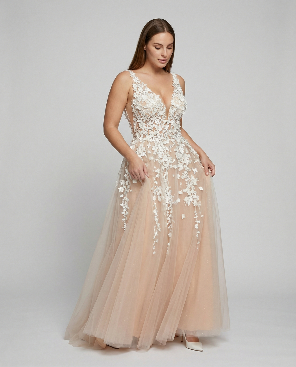 Elegant A-Line Wedding Dress-DXM20250331-Calm Wears-White-S-Calm Wears