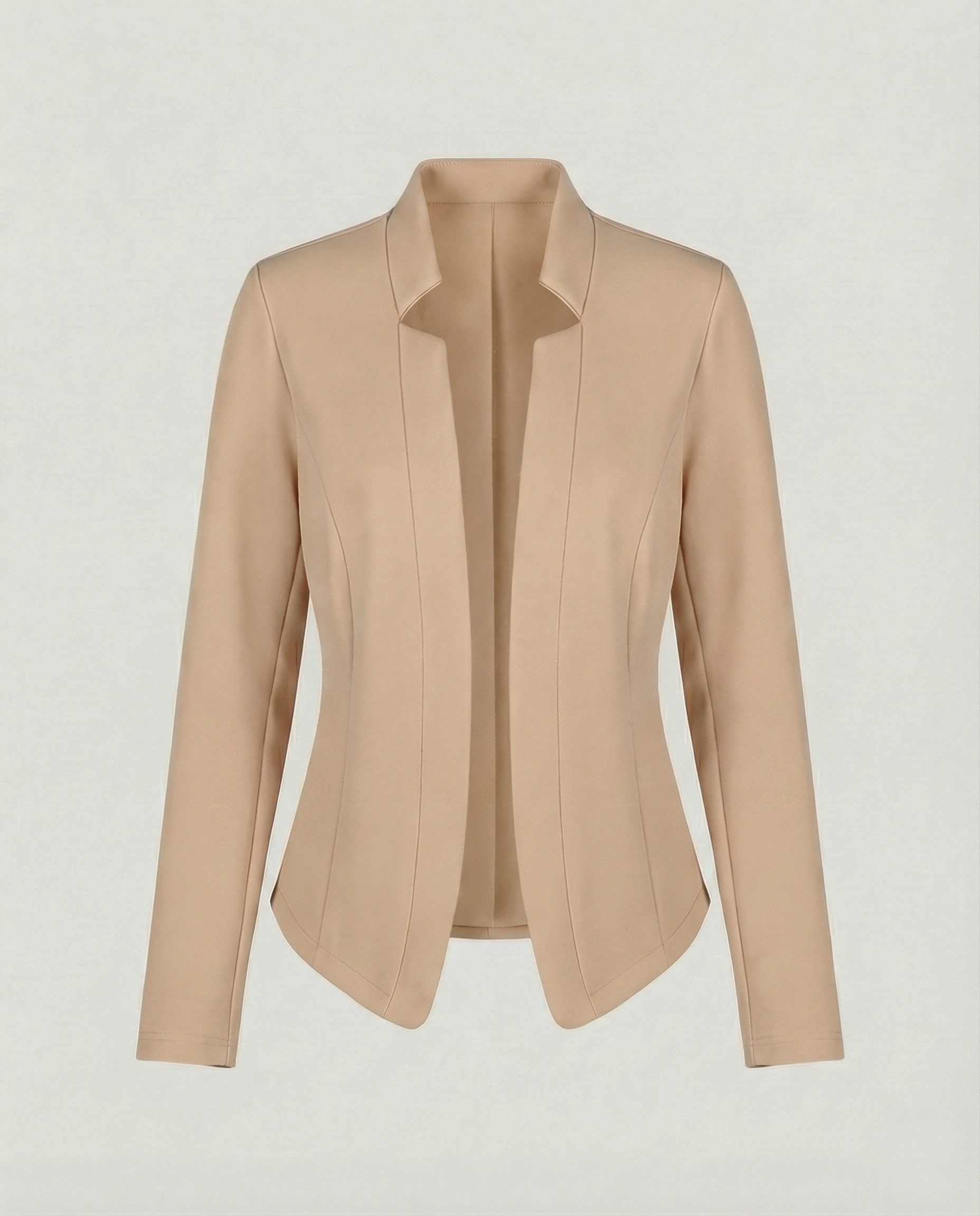 Elegant Blazer Women-fela-boutique20250227-Calm Wears-Beige-S-Calm Wears