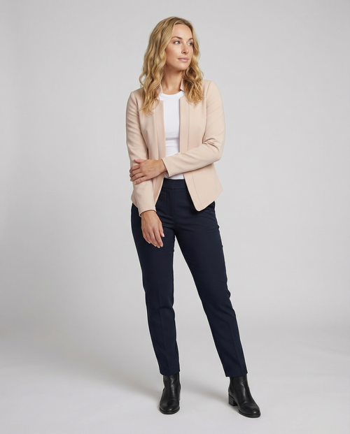 Elegant Blazer Women-fela-boutique20250227-Calm Wears-Khaki-S-Calm Wears