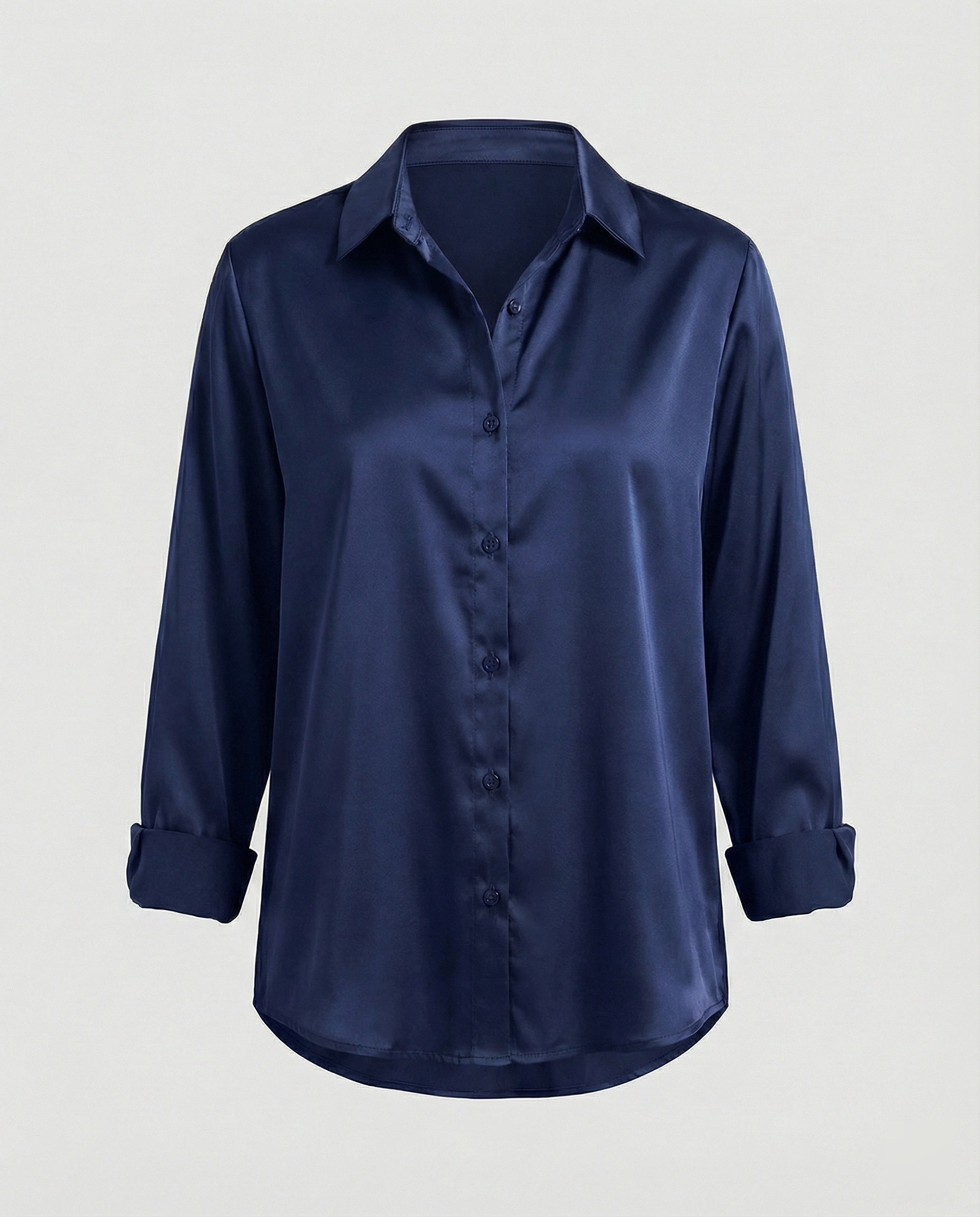 Elegant Blouse Top Women-https://detail.1688.com/offer/1010164727932.html-Calm Wears-Navy Blue-S-Calm Wears