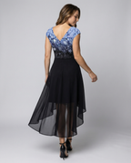 Elegant Chiffon Party Dress Women-alpenrose20240906-Calm Wears-Blue Black-S-Calm Wears