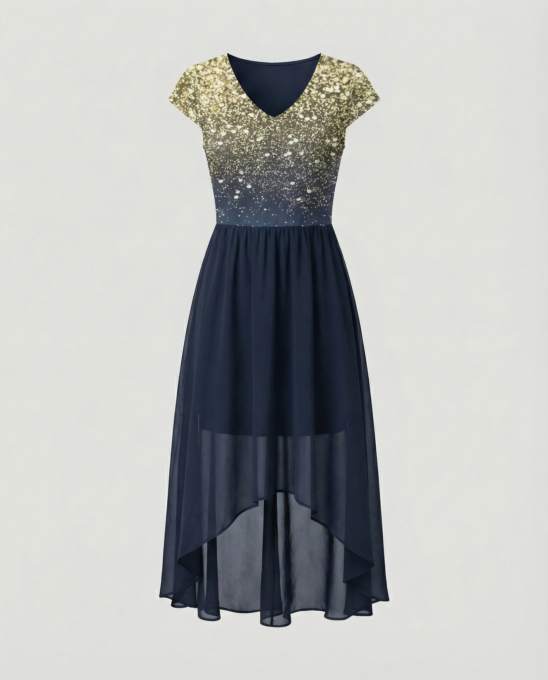 Elegant Chiffon Party Dress Women-alpenrose20240906-Calm Wears-Gold Blue-S-Calm Wears