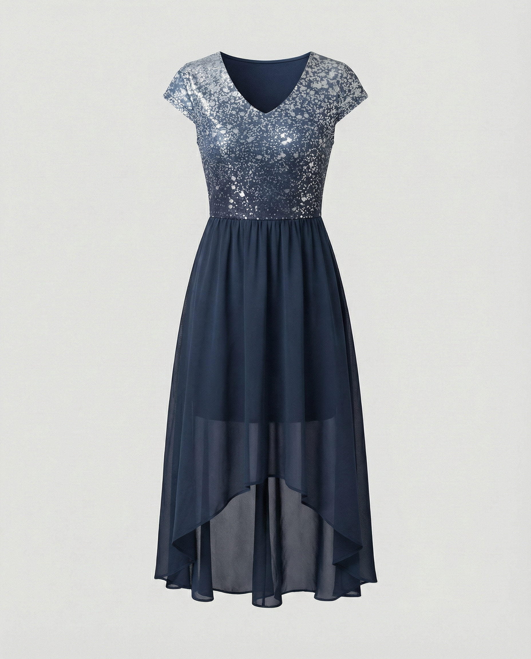 Elegant Chiffon Party Dress Women-alpenrose20240906-Calm Wears-Silver Blue-S-Calm Wears