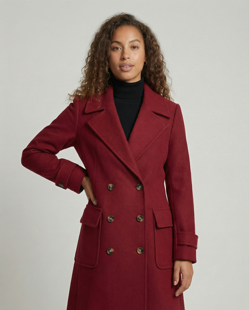 Elegant Double-breasted Wool Coat-royal elysian20251224-Calm Wears-Red-S-Calm Wears