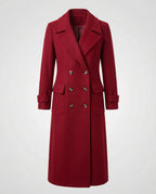Elegant Double-breasted Wool Coat-royal elysian20251224-Calm Wears-Red-S-Calm Wears