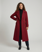 Elegant Double-breasted Wool Coat-royal elysian20251224-Calm Wears-Red-S-Calm Wears