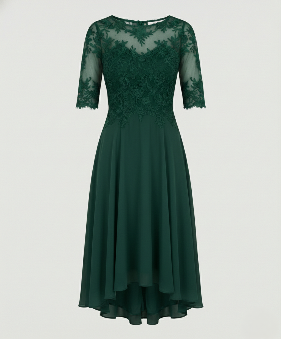Elegant Festive Maxi Dress-leyna moda20250310-Calm Wears-Dark green-32-Calm Wears