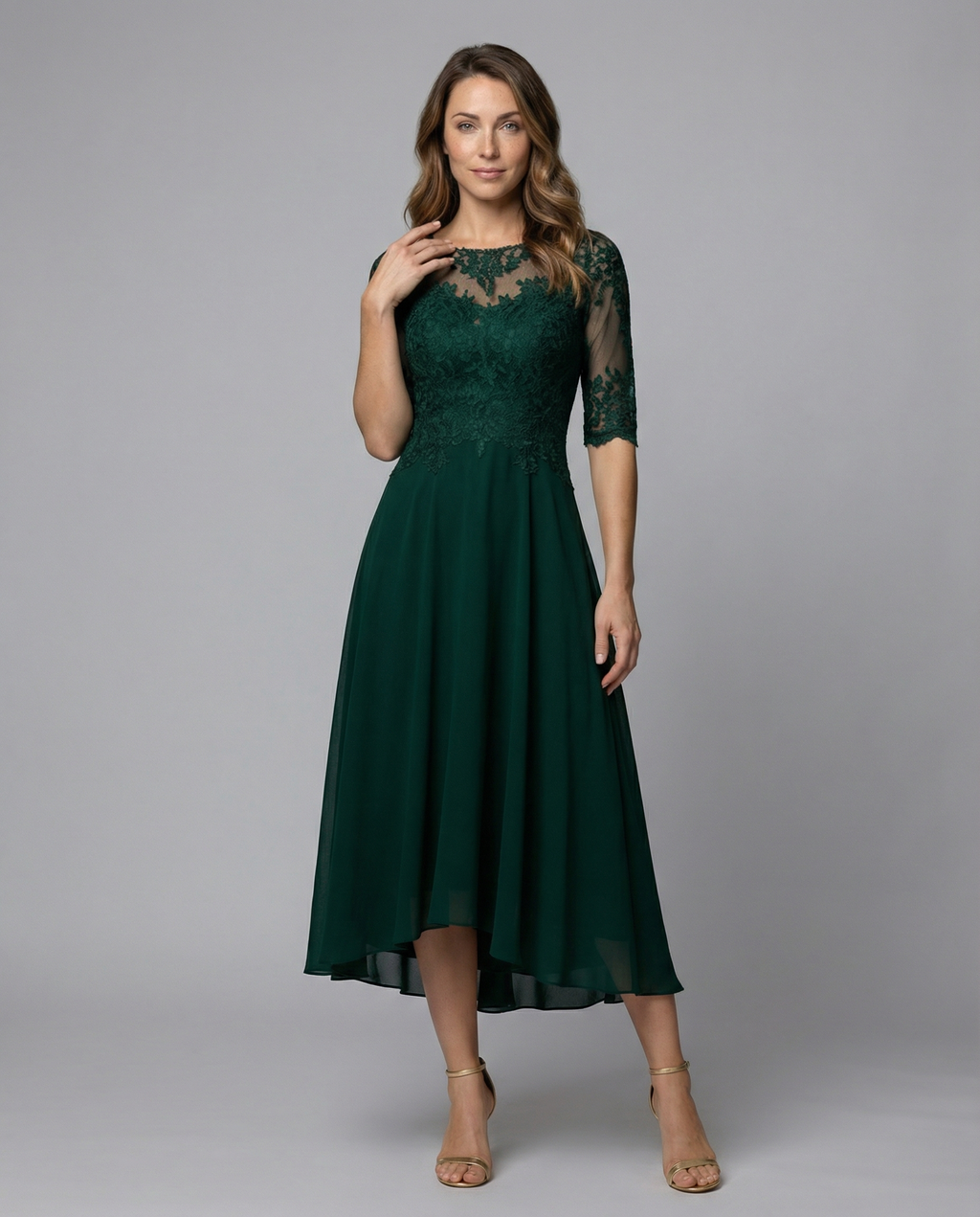 Elegant Festive Maxi Dress-leyna moda20250310-Calm Wears-Dark green-32-Calm Wears