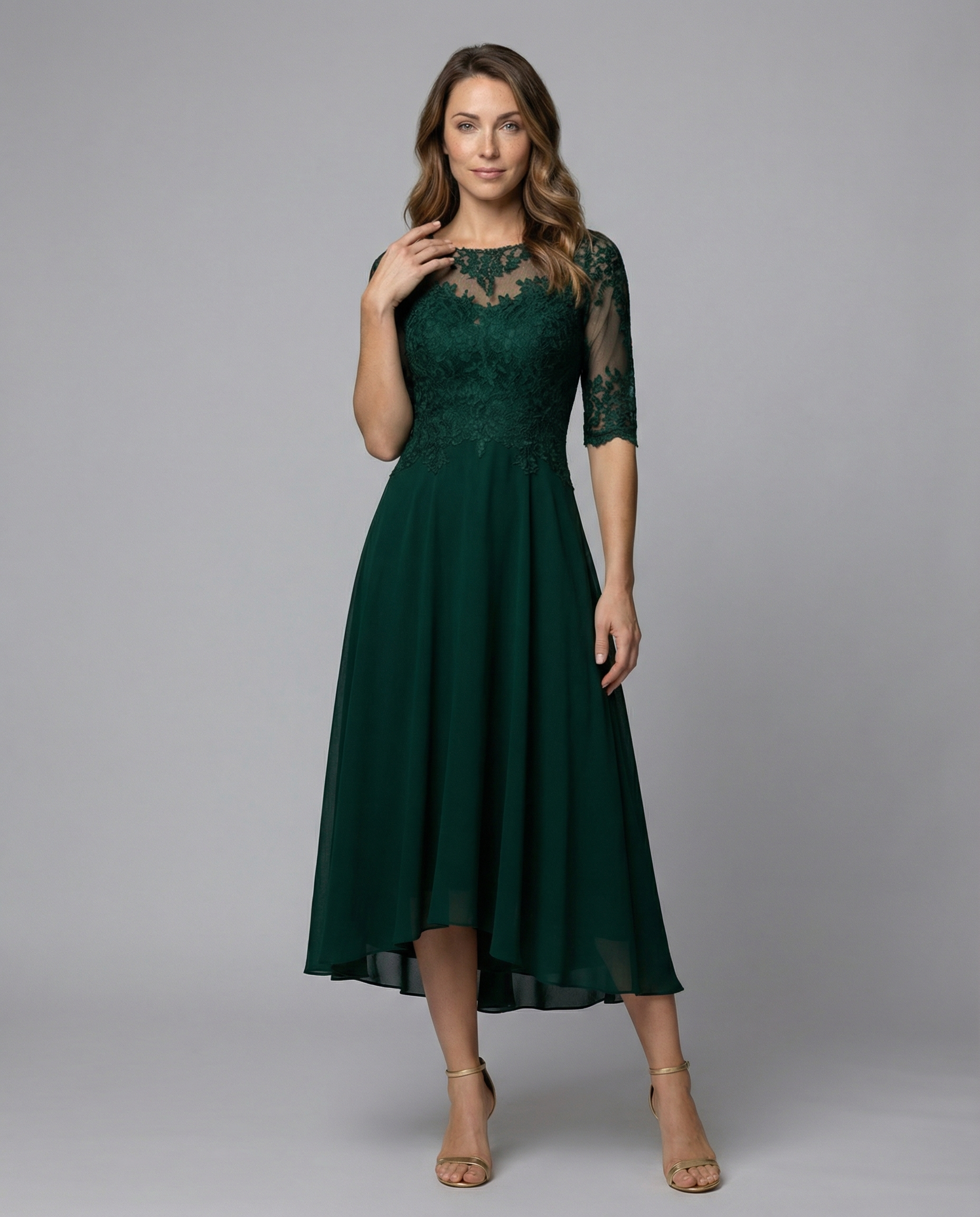 Elegant Festive Maxi Dress-leyna moda20250310-Calm Wears-Dark green-32-Calm Wears