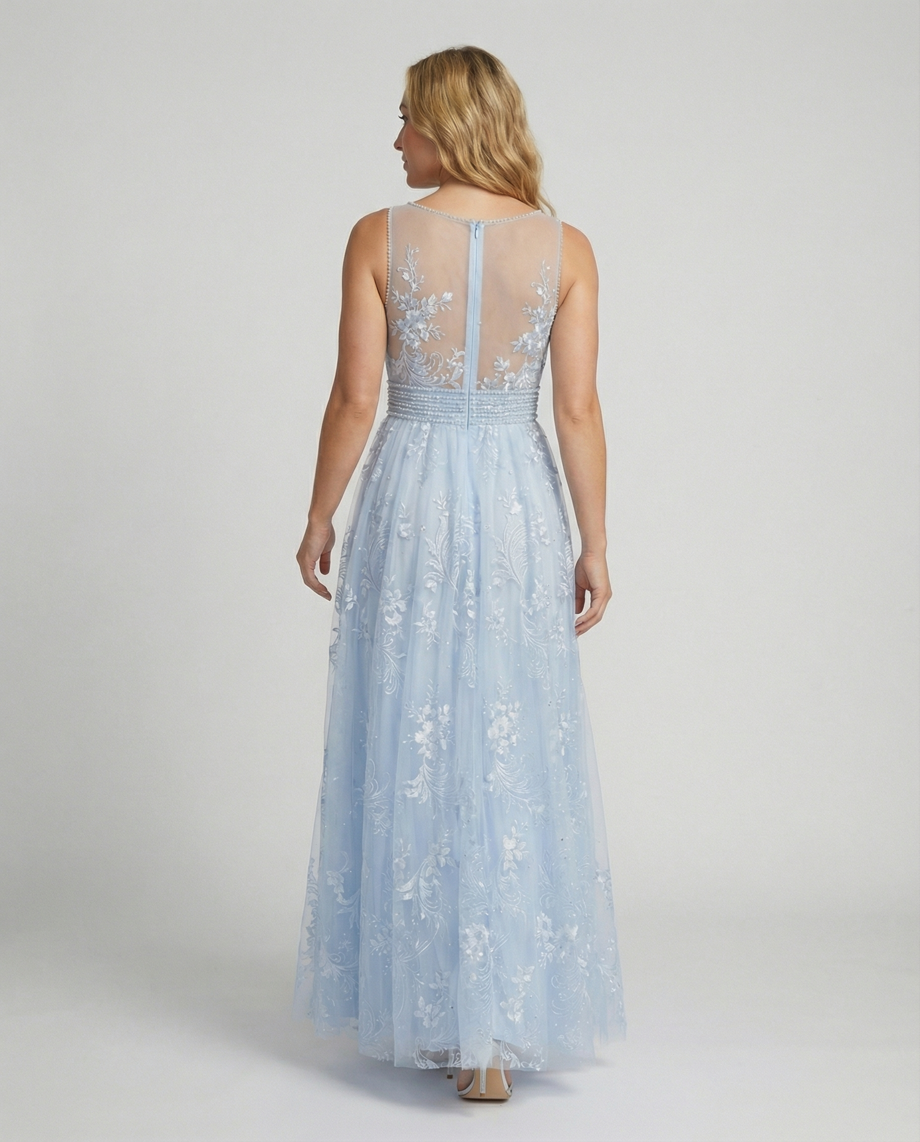 Elegant Ladies Mesh Dress Party-velanora20240828-Calm Wears-Blue-S-Calm Wears