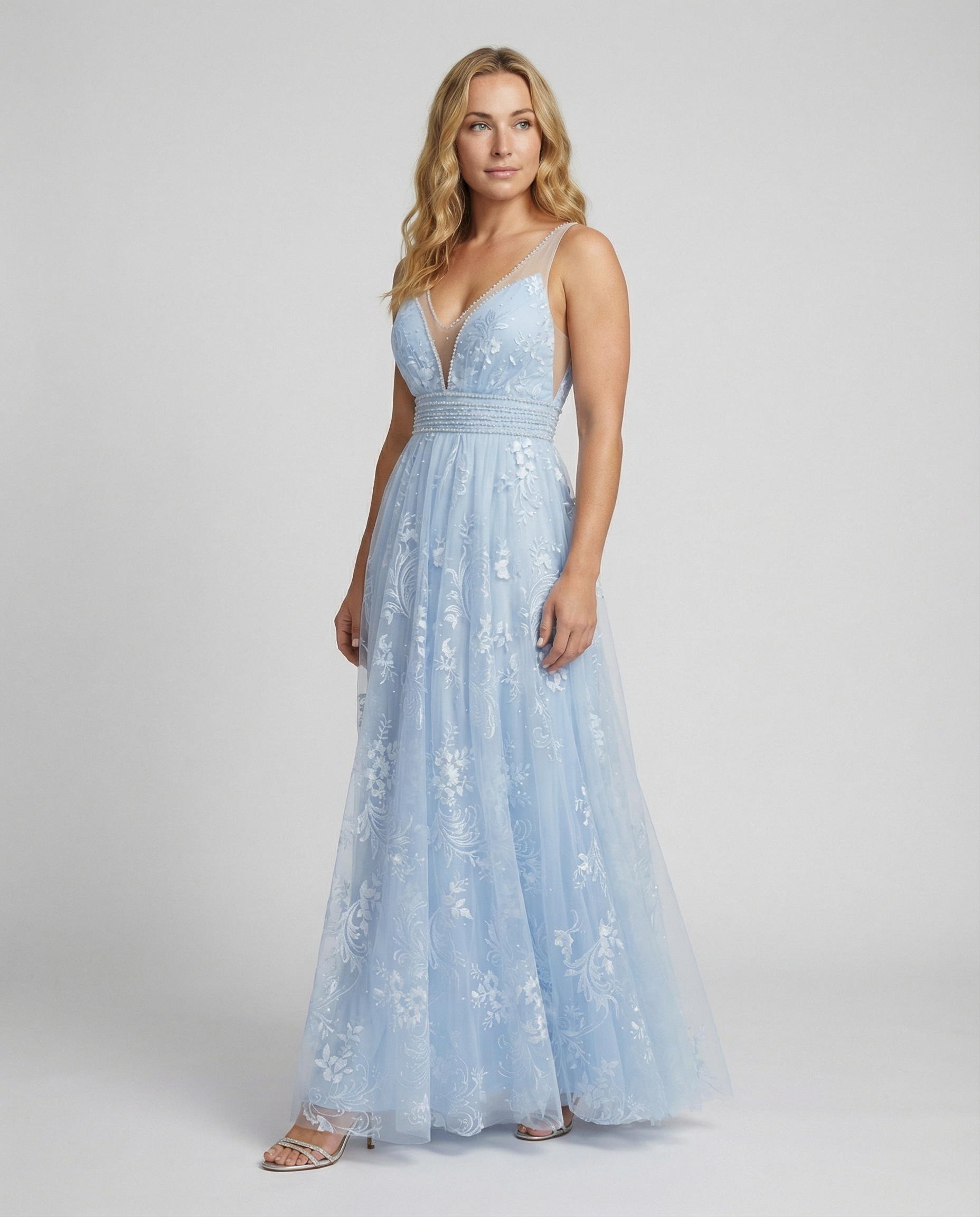 Elegant Ladies Mesh Dress Party-velanora20240828-Calm Wears-Blue-S-Calm Wears