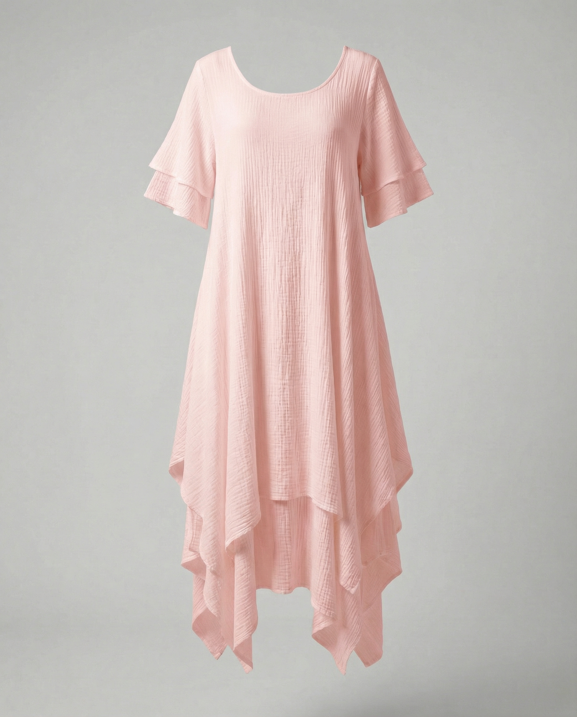 Elegant ladies slit dress evening-havsbris20240903-Calm Wears-Pink-S-Calm Wears