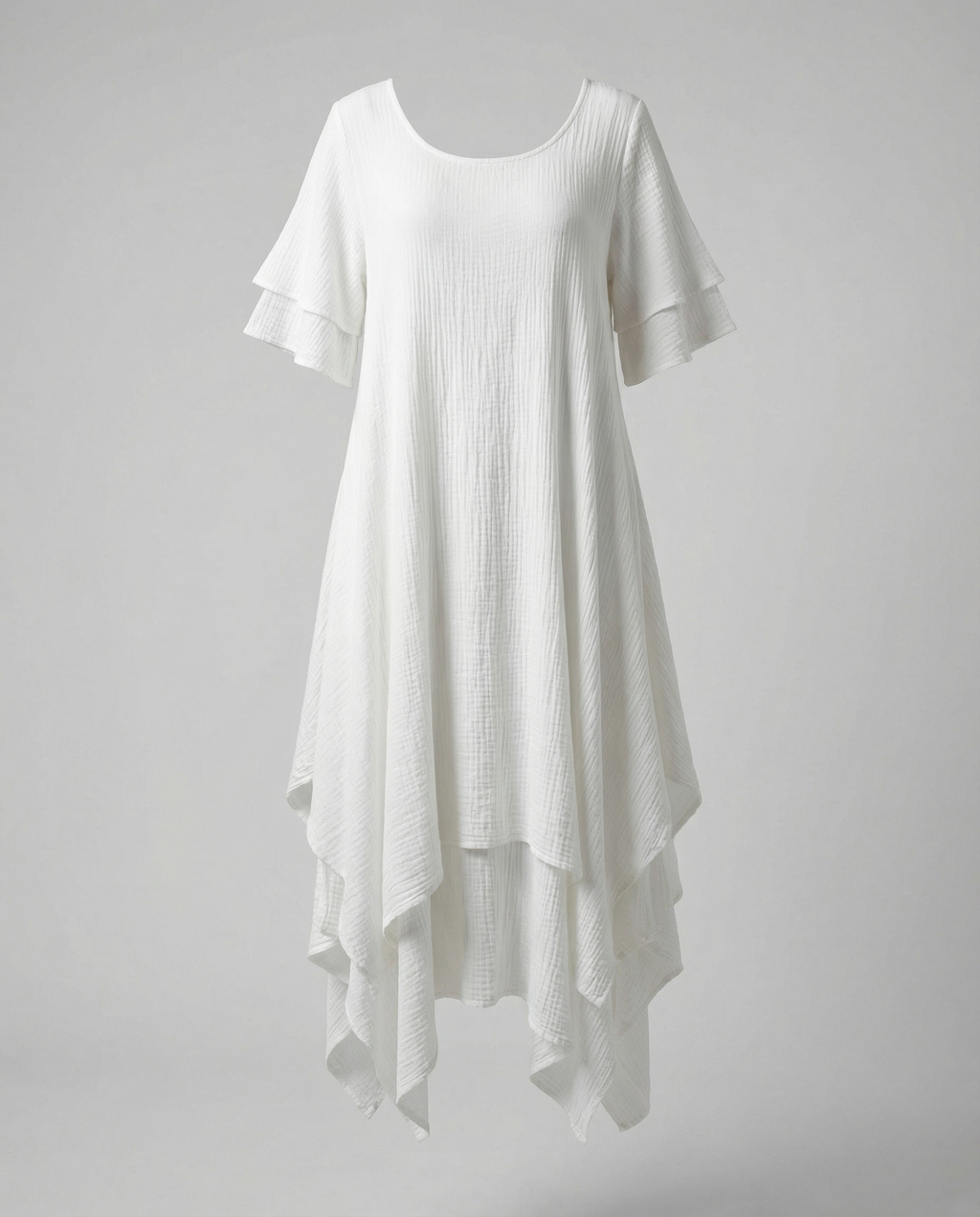 Elegant ladies slit dress evening-havsbris20240903-Calm Wears-White-S-Calm Wears