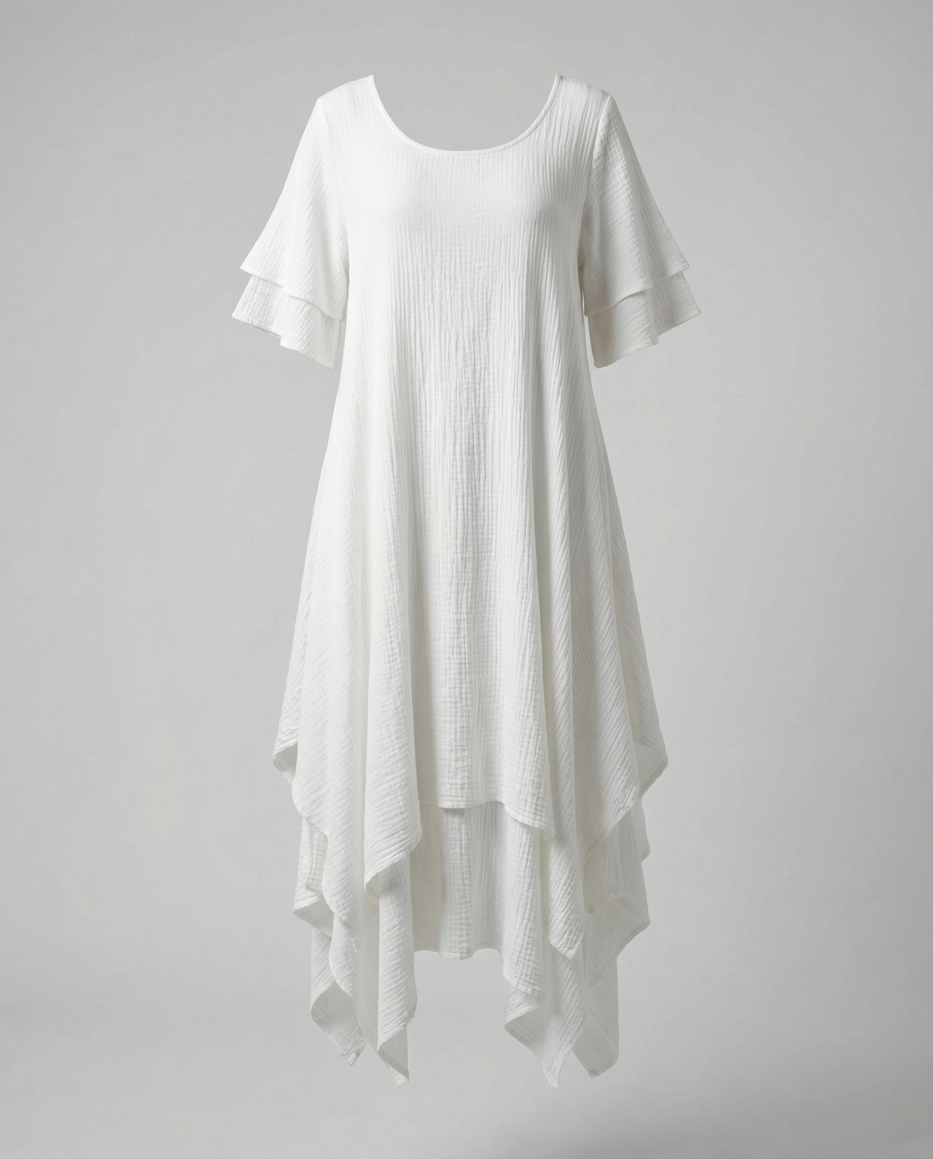 Elegant ladies slit dress evening-havsbris20240903-Calm Wears-White-S-Calm Wears