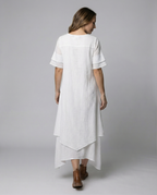 Elegant ladies slit dress evening-havsbris20240903-Calm Wears-White-S-Calm Wears