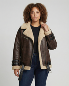 Elegant Lapel Faux Leather Jacket-jacket-Calm Wears-S-Brown-Calm Wears