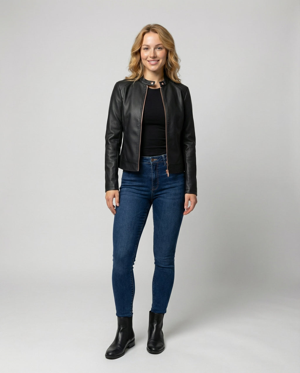 Elegant Leather Jacket Women-utrechtse mode20251111-Calm Wears-Black-S-Calm Wears