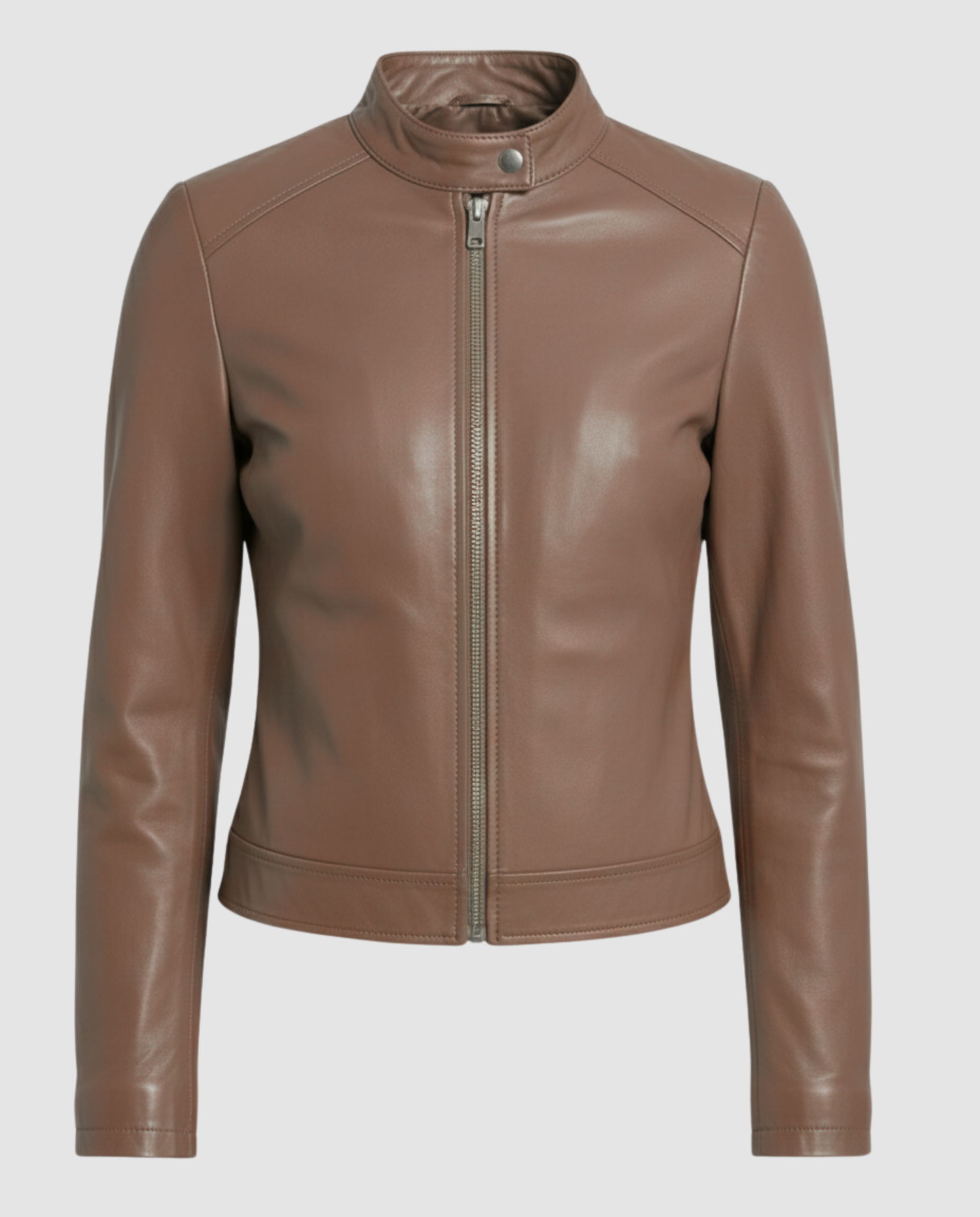Elegant Leather Jacket Women-utrechtse mode20251111-Calm Wears-Brown-S-Calm Wears