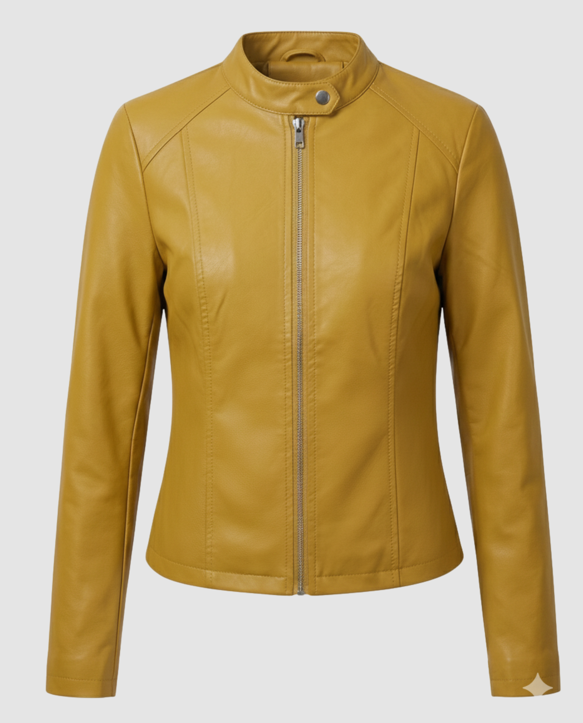 Elegant Leather Jacket Women-utrechtse mode20251111-Calm Wears-Yellow-S-Calm Wears