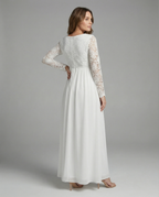 Elegant Maternity Evening Dress-inrosy20240425-Calm Wears-White-S-Calm Wears