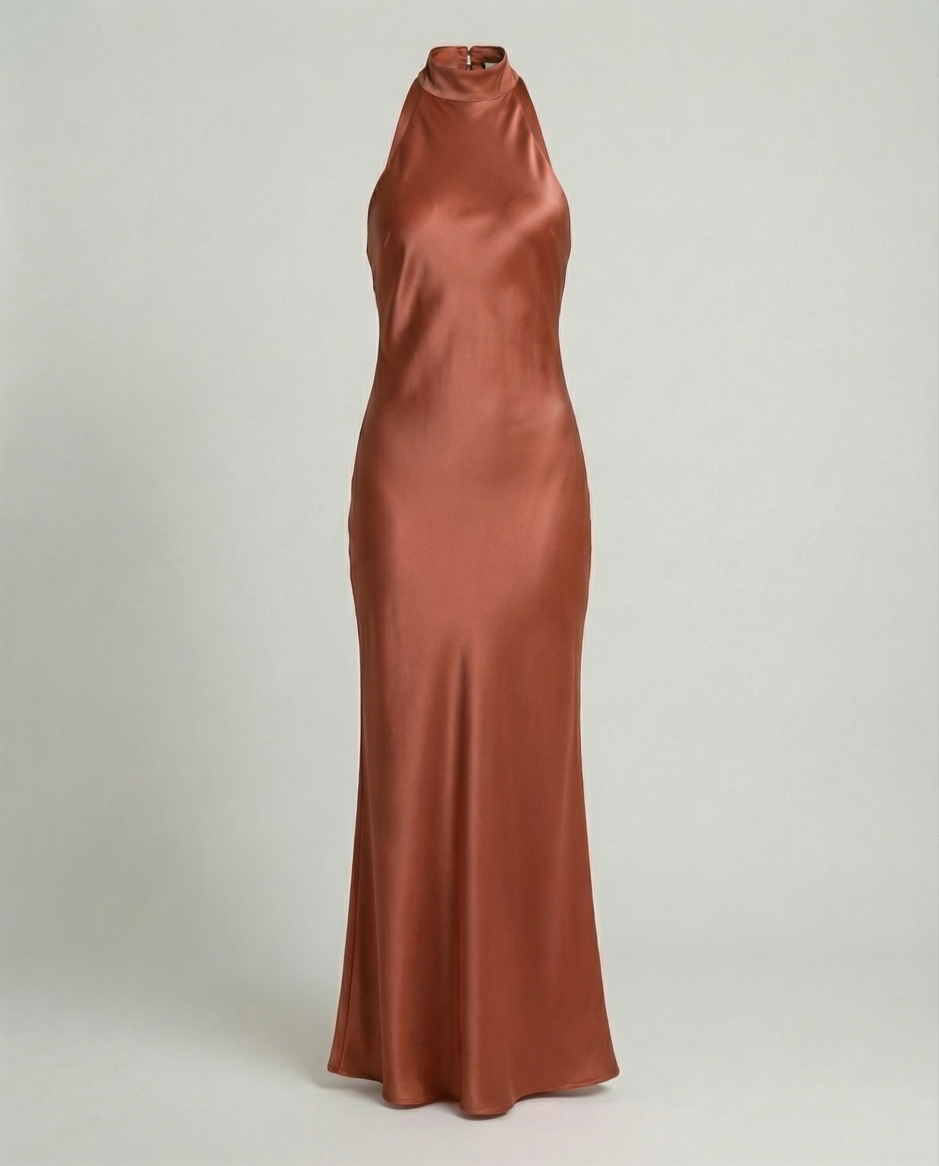 Elegant Maxi Dress Women Satin-https://detail.1688.com/offer/945441606620.html-Calm Wears-Brick Red-S-Calm Wears