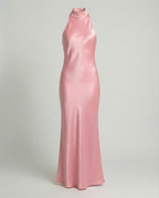 Elegant Maxi Dress Women Satin-https://detail.1688.com/offer/945441606620.html-Calm Wears-Pink-S-Calm Wears