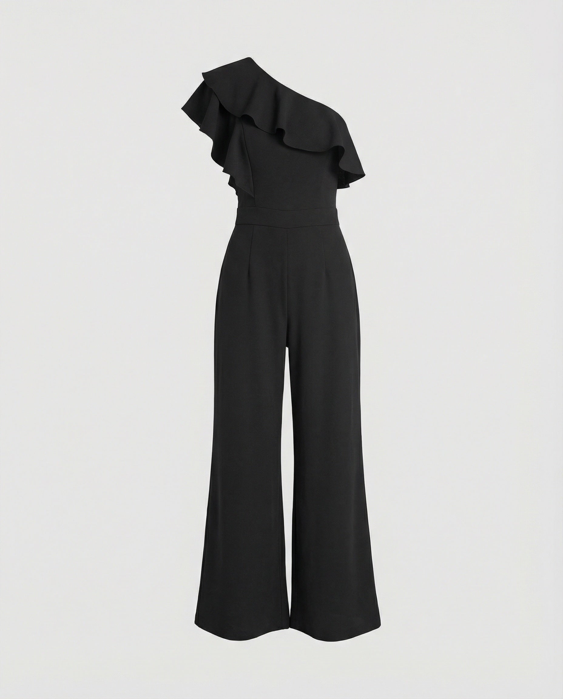 Elegant off-shoulder jumpsuit with ruffle-https://detail.1688.com/offer/910998347206.html-Calm Wears-Black-S-Calm Wears
