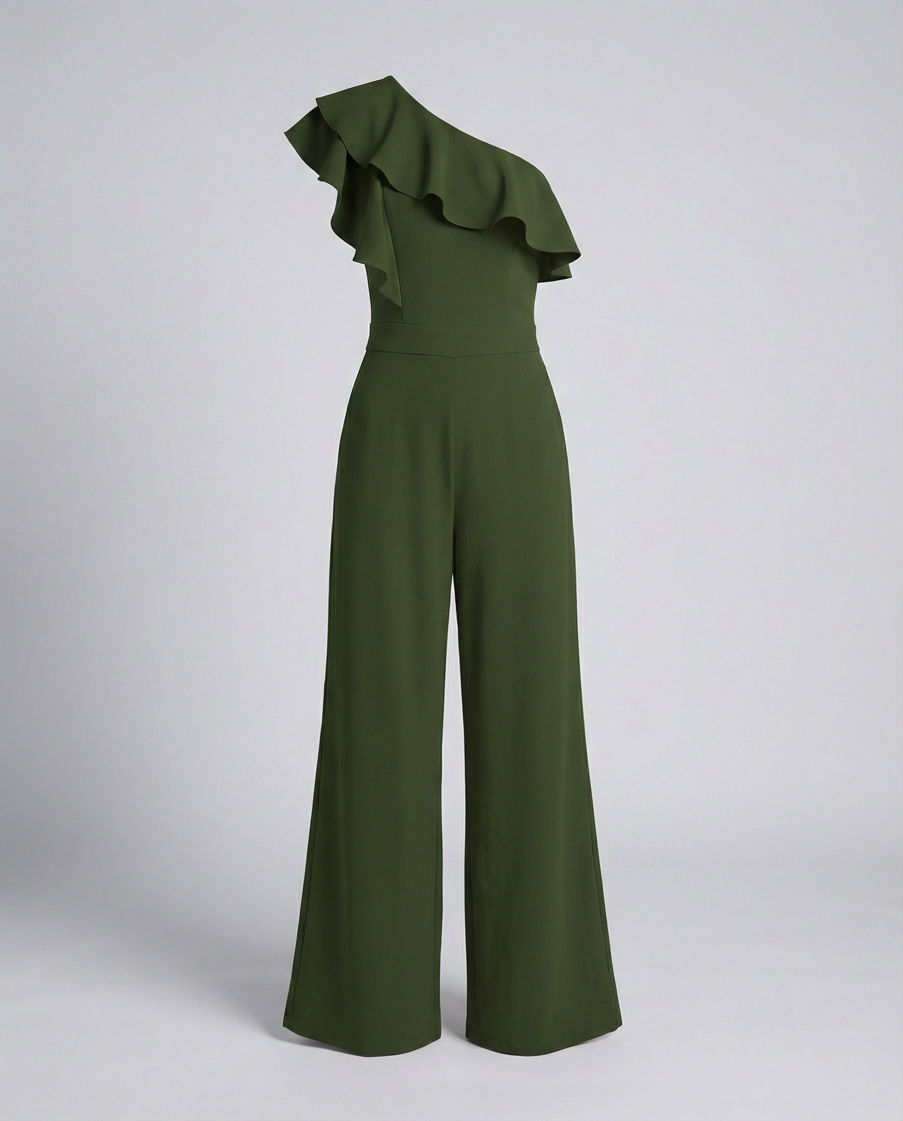 Elegant off-shoulder jumpsuit with ruffle-https://detail.1688.com/offer/910998347206.html-Calm Wears-Green-S-Calm Wears