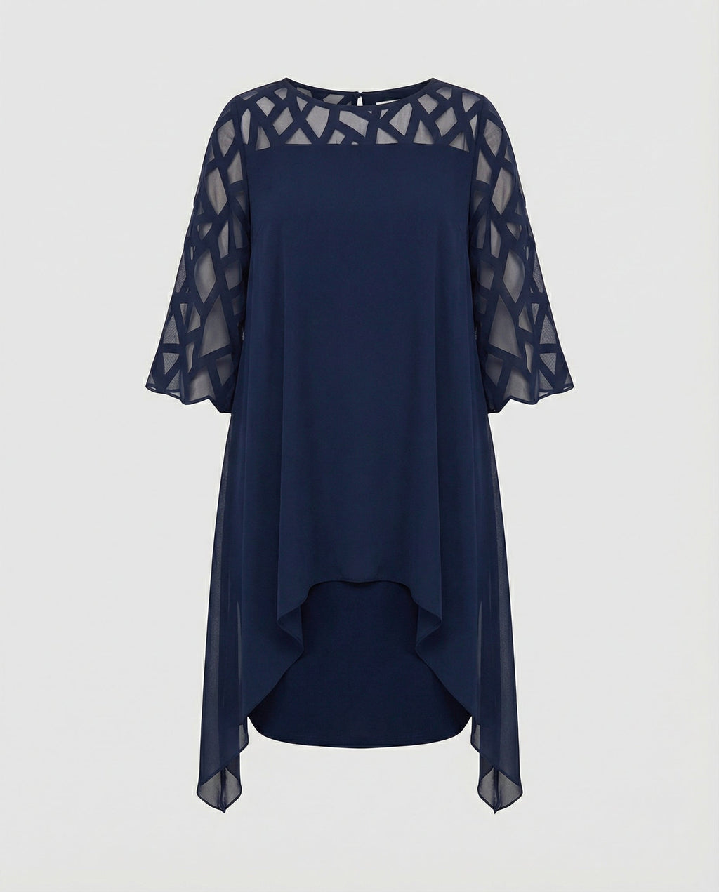 Elegant plus size midi dress-luxza-fashion20250205-Calm Wears-Blue-L-Calm Wears