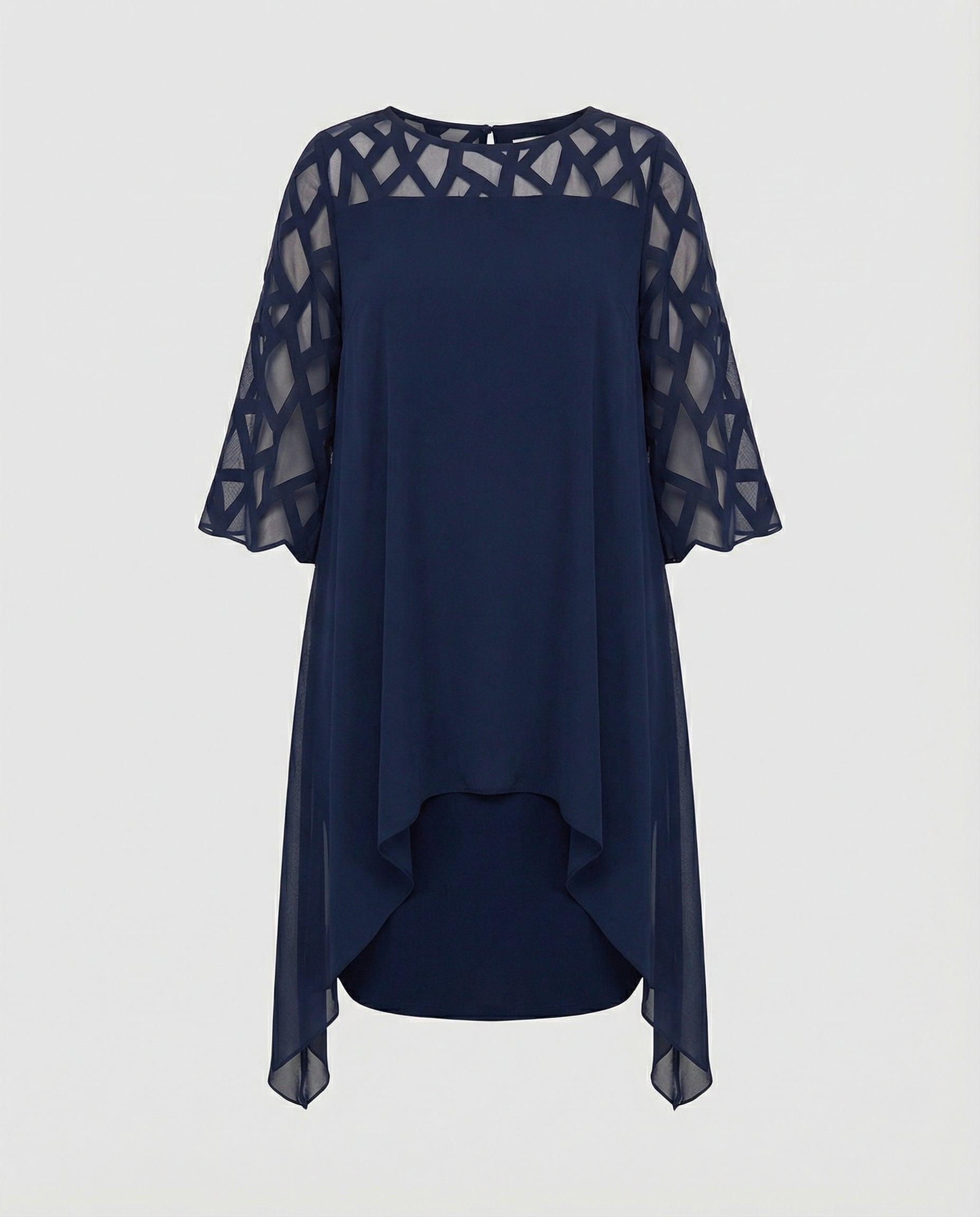 Elegant plus size midi dress-luxza-fashion20250205-Calm Wears-Blue-L-Calm Wears