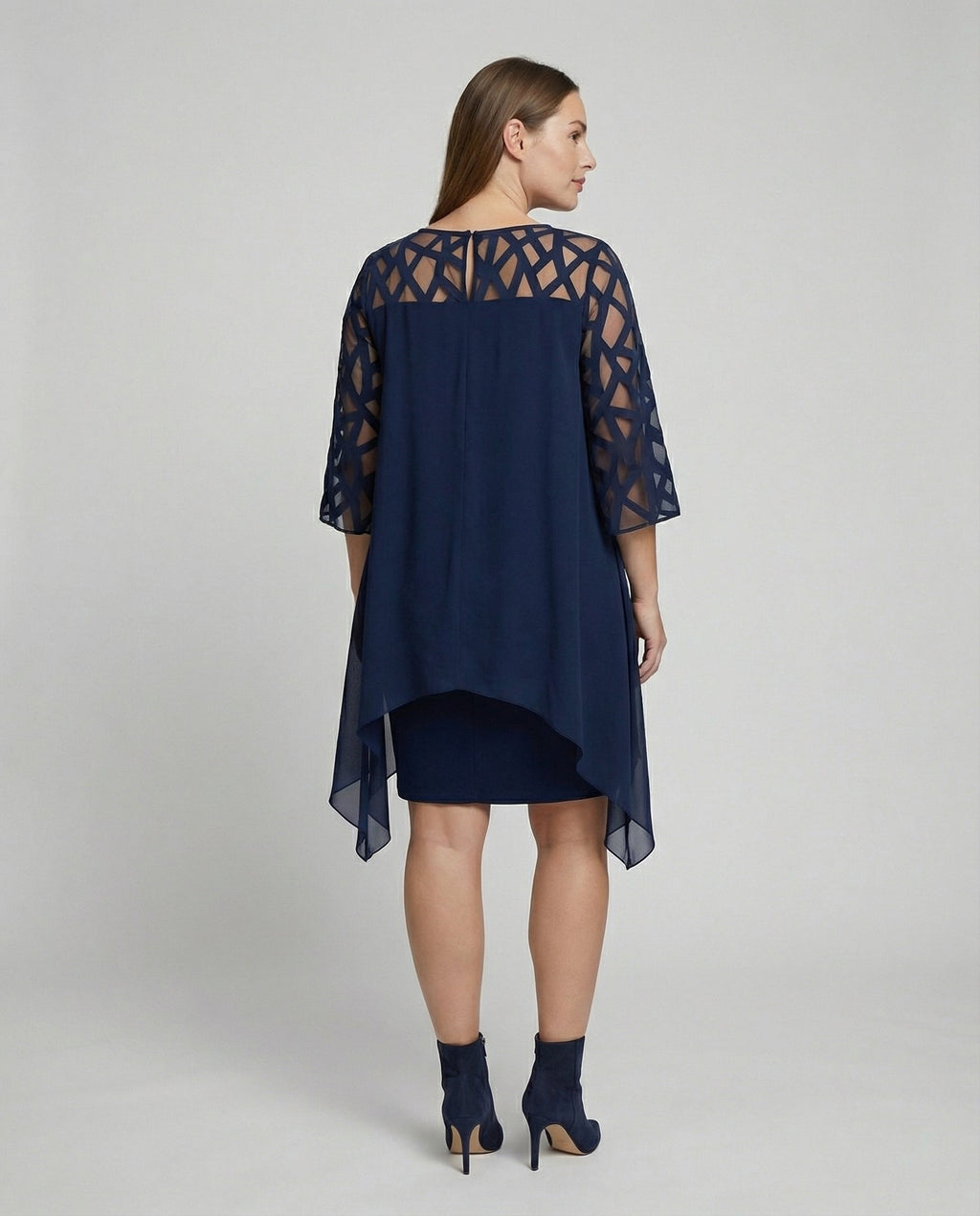 Elegant plus size midi dress-luxza-fashion20250205-Calm Wears-Blue-L-Calm Wears